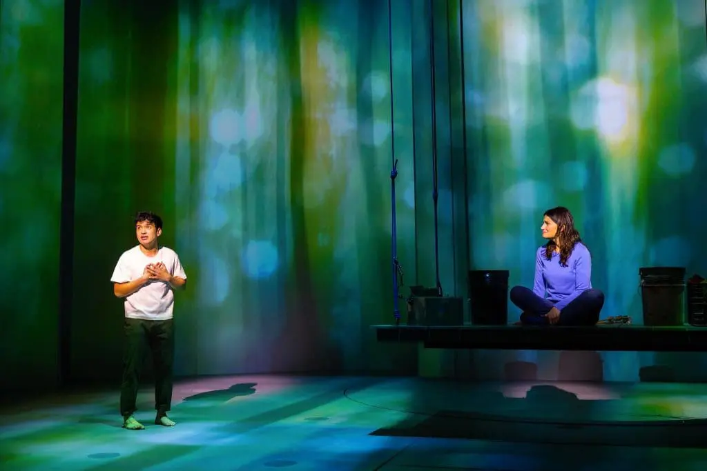 Zachary Noah Piser and Idina Menzel in Redwood at the La Jolla Playhouse