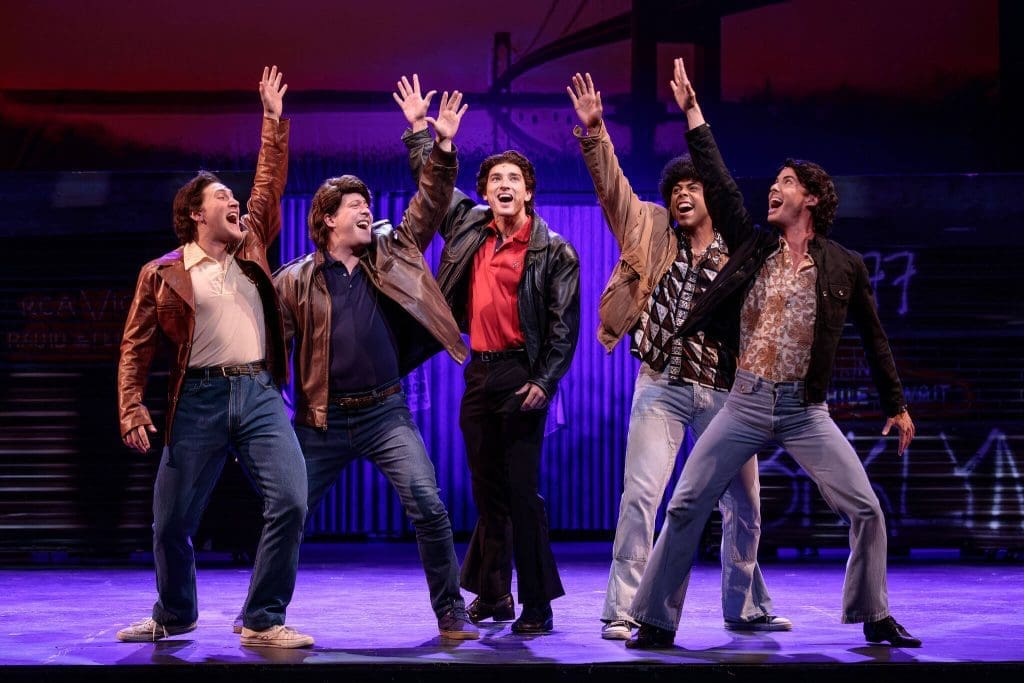 Cast of "Saturday Night Fever" at Moonlight Stage