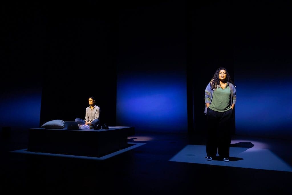 De’Adre Aziza and Idina Menzel in Redwood at the La Jolla Playhouse 